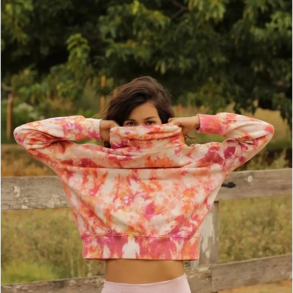 Anthropologie by Pilcro and The Letterpress Elayna Sweatshirt Tie Dye  SMALL